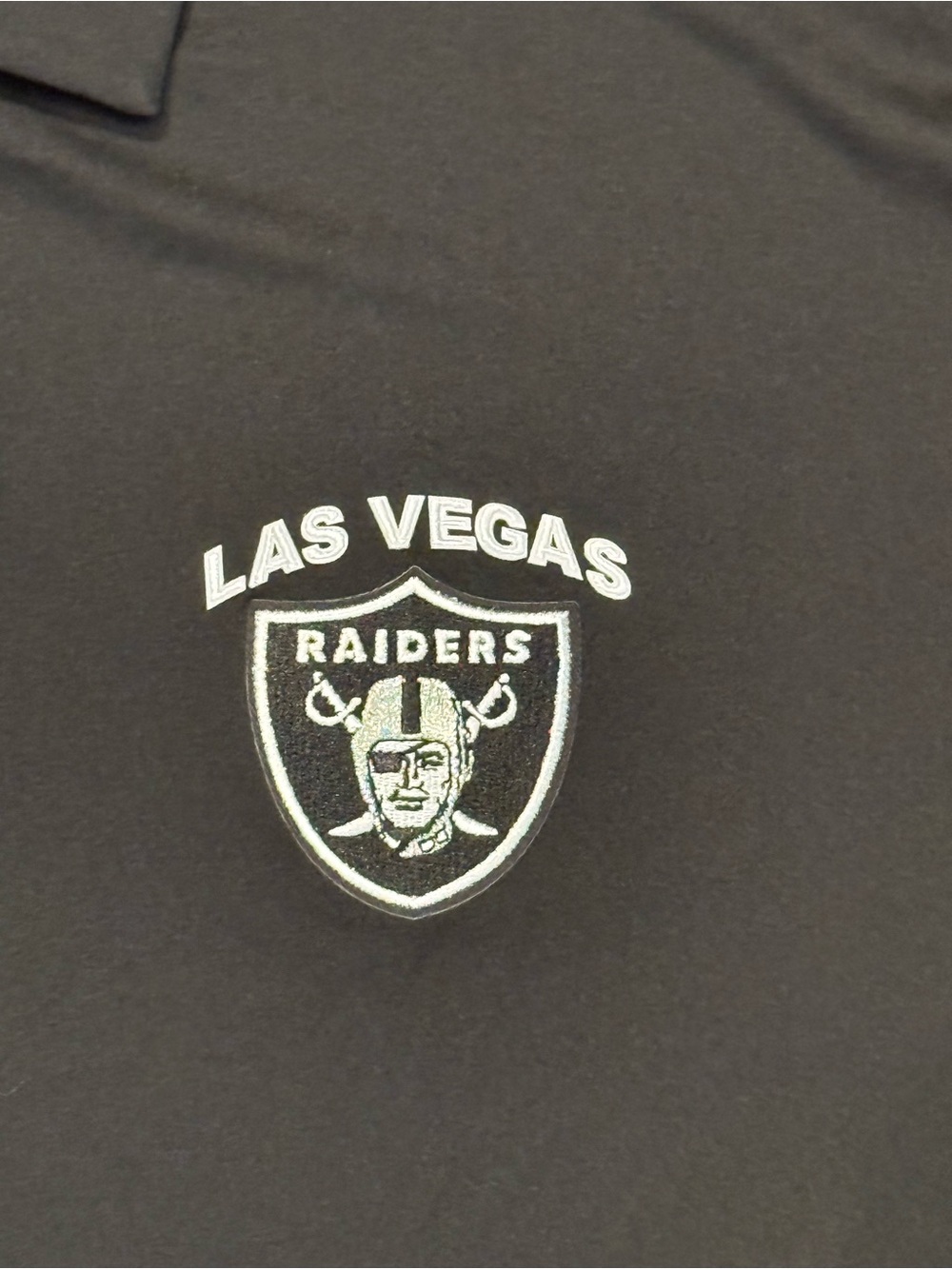 Raiders Antigua Black Las Vegas Polo with White Logo 2XL - Picture 4 of 6